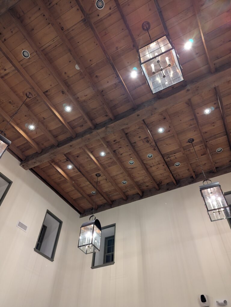 The township building has a beautiful ceiling