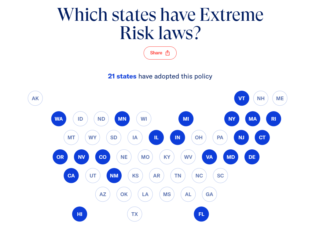chart of which states have ERPO laws