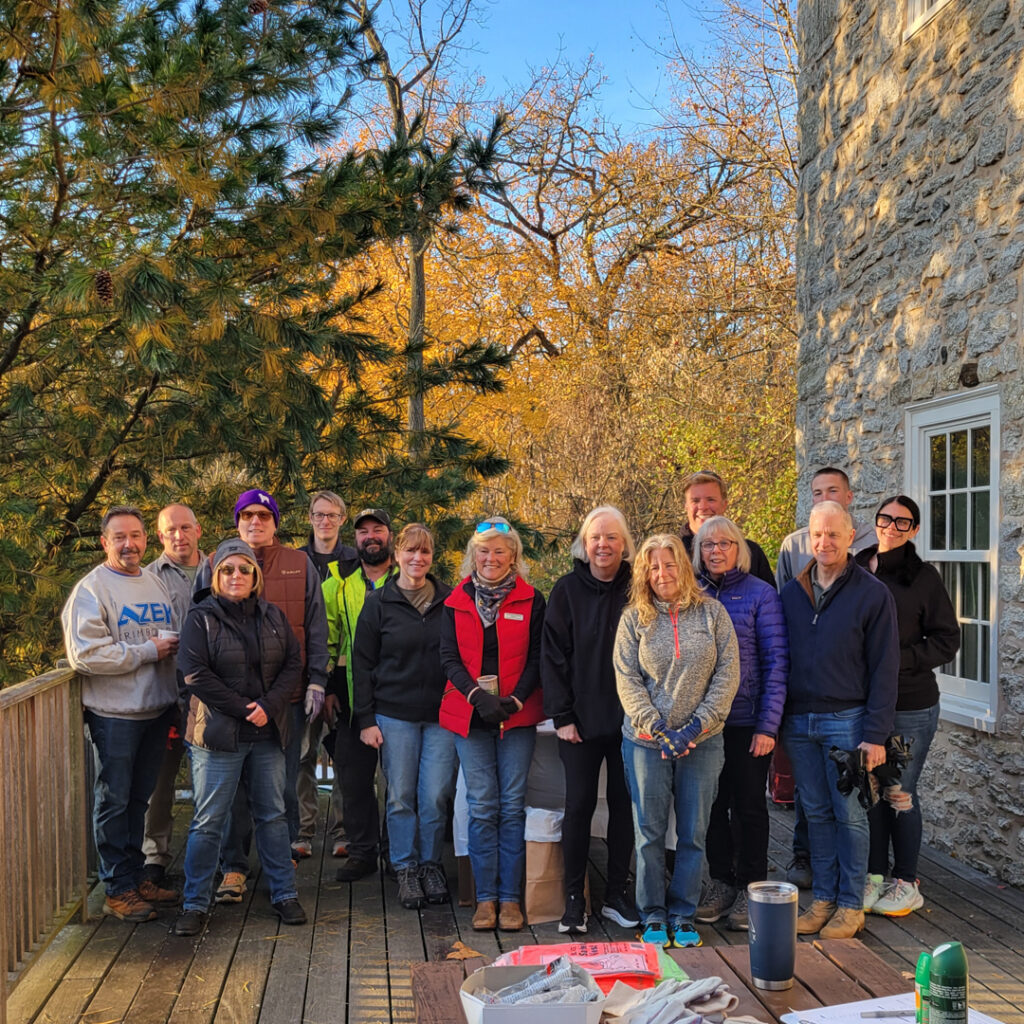 group of people gathered for the Chadds Ford Roadside Cleanup in fall 2025