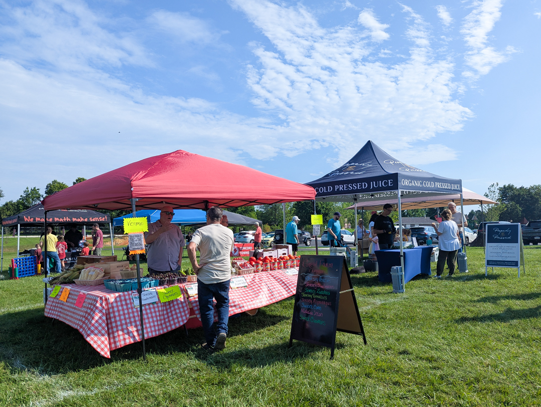 local farmers market tables