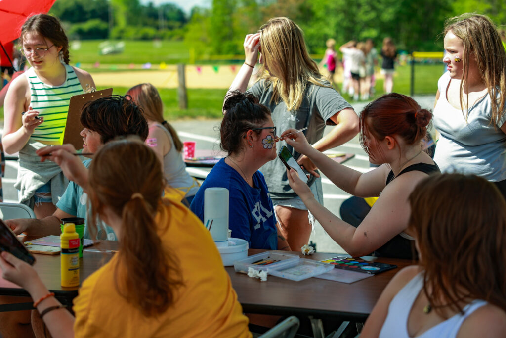 face painting at the Patton Spring Carnival