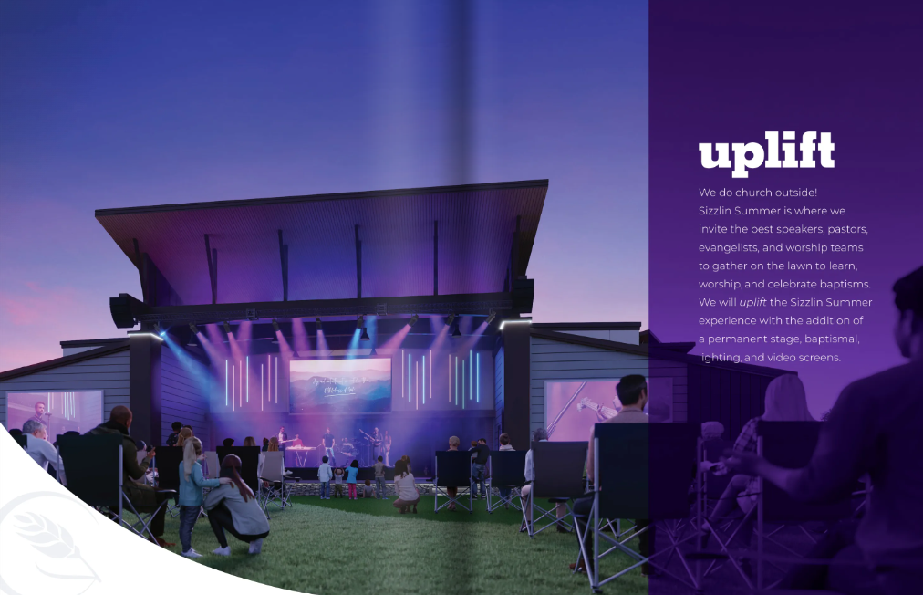 Rendering of the outdoor concert venue for Sizzlin' Summers at Calvary Chapel