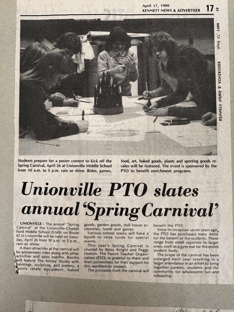 old newspaper clipping about Patton Spring Carnival from 1980