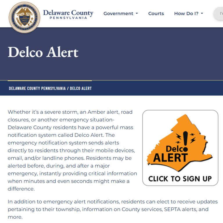 Are you signed up for Delco Alert?