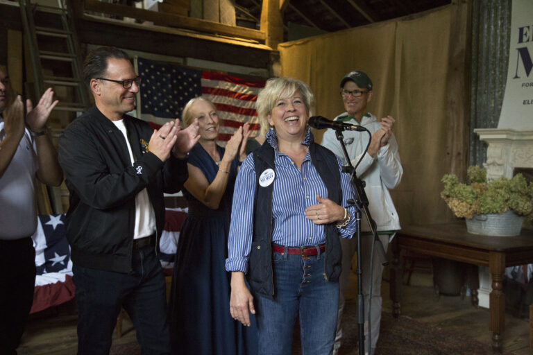 The Gov swoops into Chadds Ford to support Elizabeth Moro